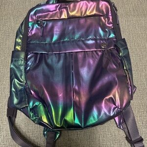 Iris and Rainbow Cloud Purple Galaxy Backpack